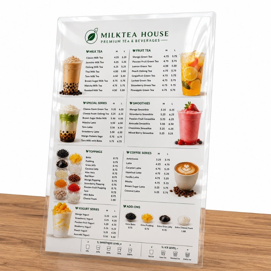 Laminated Menu