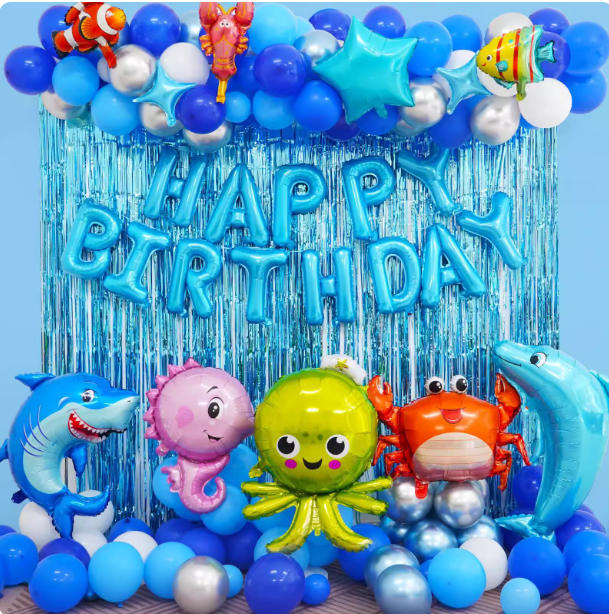 Ocean World Blue Balloon Set