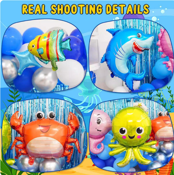 Ocean World Blue Balloon Set