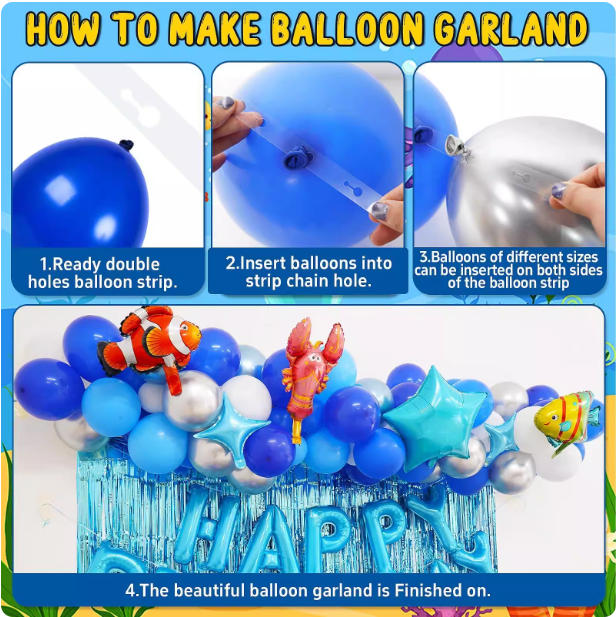 Ocean World Blue Balloon Set