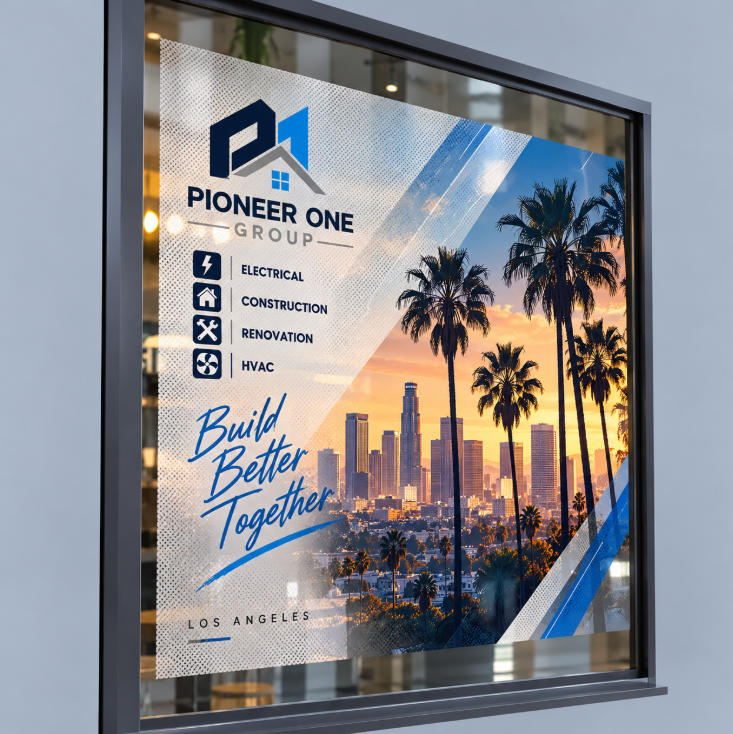 Window Perforated Vinyl 单孔透贴纸