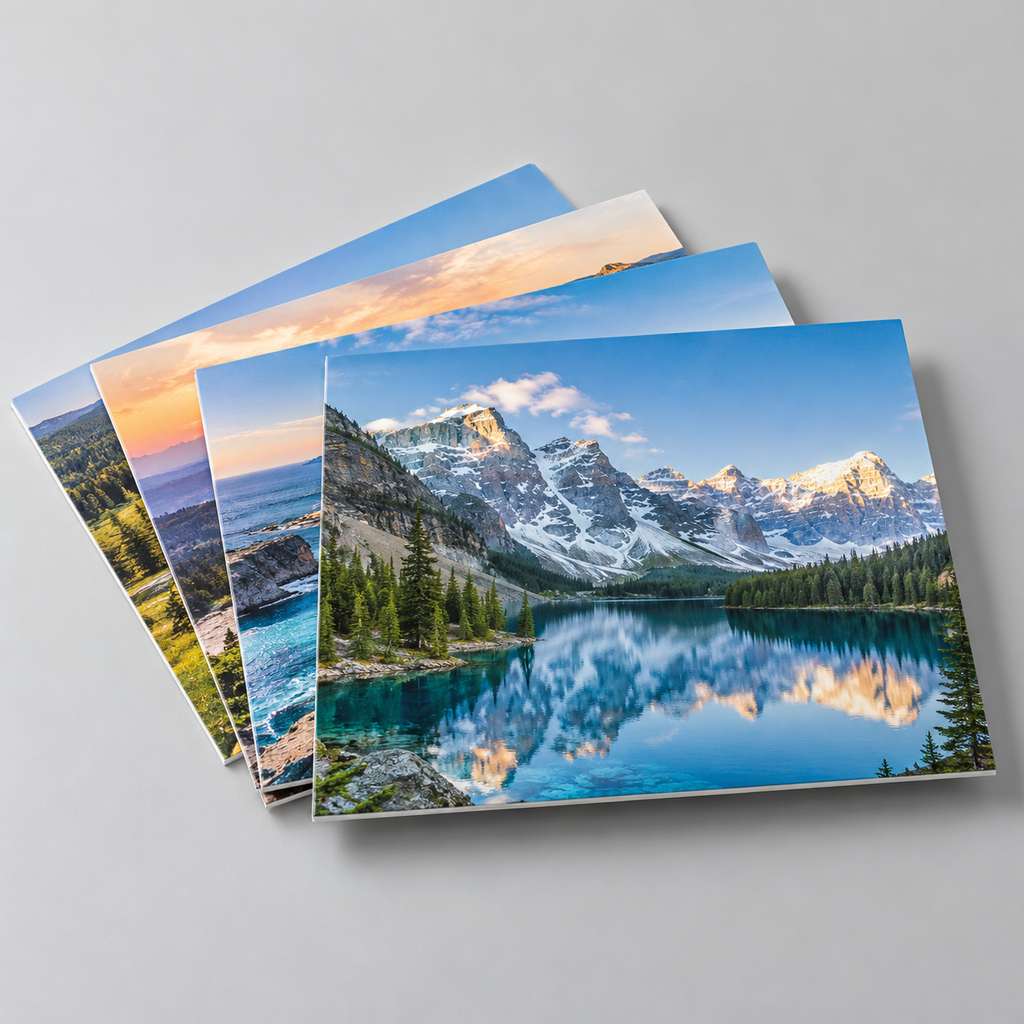 Scenic postcards mockup